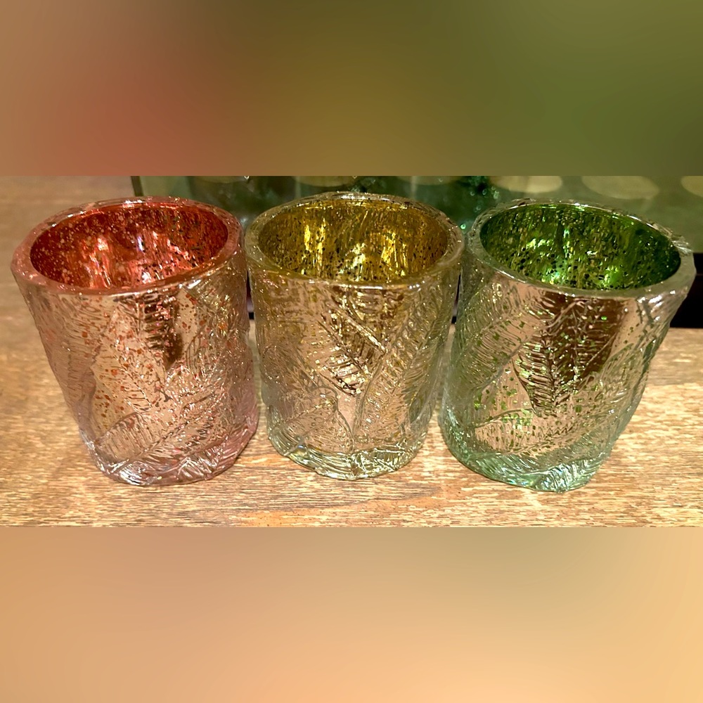 Set of 3 Partylite candle holder